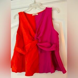 Entro color block dressy tank size medium